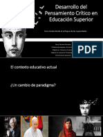 Pensamiento Crítico en La Educación Superior