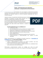 Chamada Aberta Equipe Nacional de Eventos Acampamento de Ferias Escoteiro