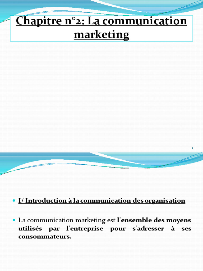 Introduction La Communication Marketing PDF Publicit Marque