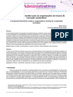 Uma Proposta de Modelo para As Organizações em Busca de Inovação Sustentável