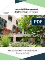 Iit-K Mba Final Placement Report (Batch-2017-19)
