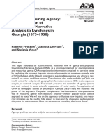 Franzosi Et Al 2012 Ways of Measuring Agency An Application of Quantitative Narrative Analysis To Lynchings in Georgia