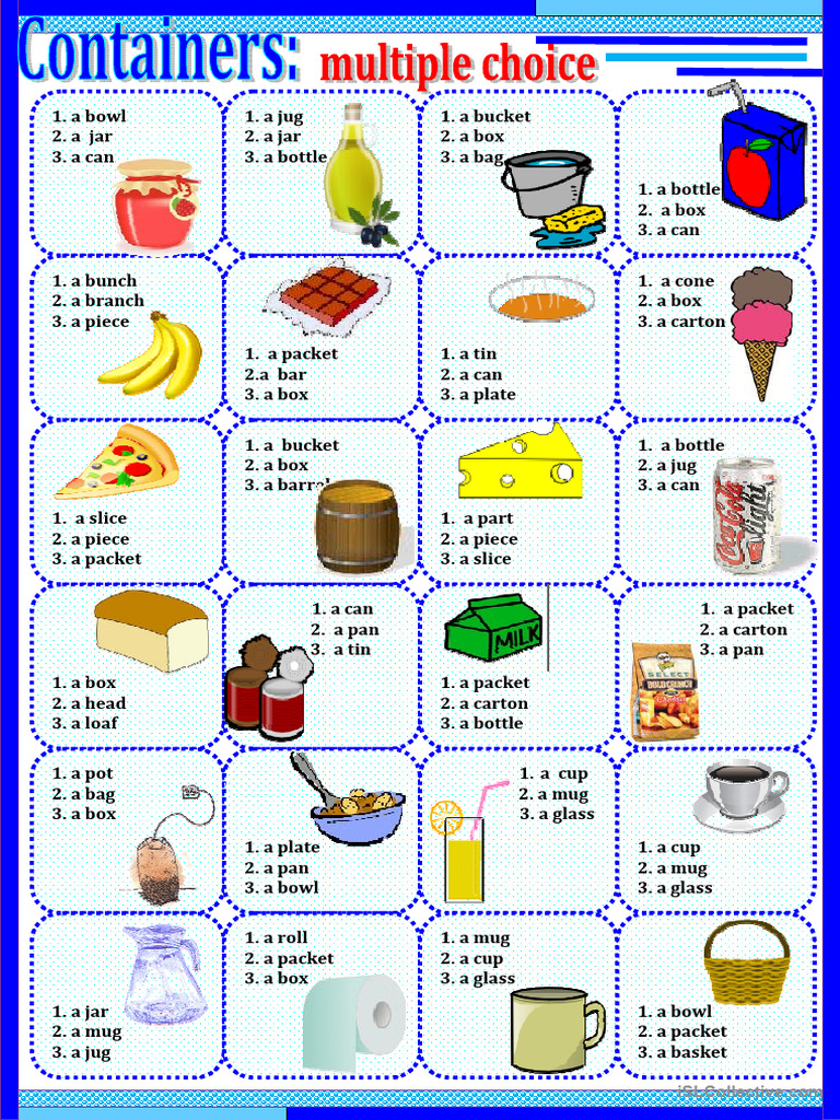 Common Container Types List | PDF | Glasses