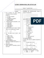 Ii Examen Trimestral de Lenguaje