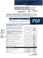 Comunicado 01: Fecha Hora