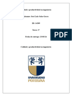 Calidad y Productividad en Ingeniería Ensayo