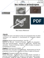 Presentation - Cours Optiques Des Milieux Anisotropes - LFPh3 - 2015-2016