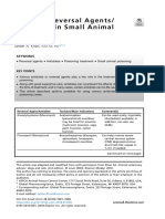 Common Reversal Agents:antidotes in Smal Animal Poisoning