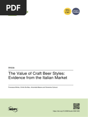 Paper - The Value of Craft Beer Styles
