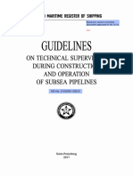Guidelines: On Technical Supervision During Construction and Operation of Subsea Pipelines