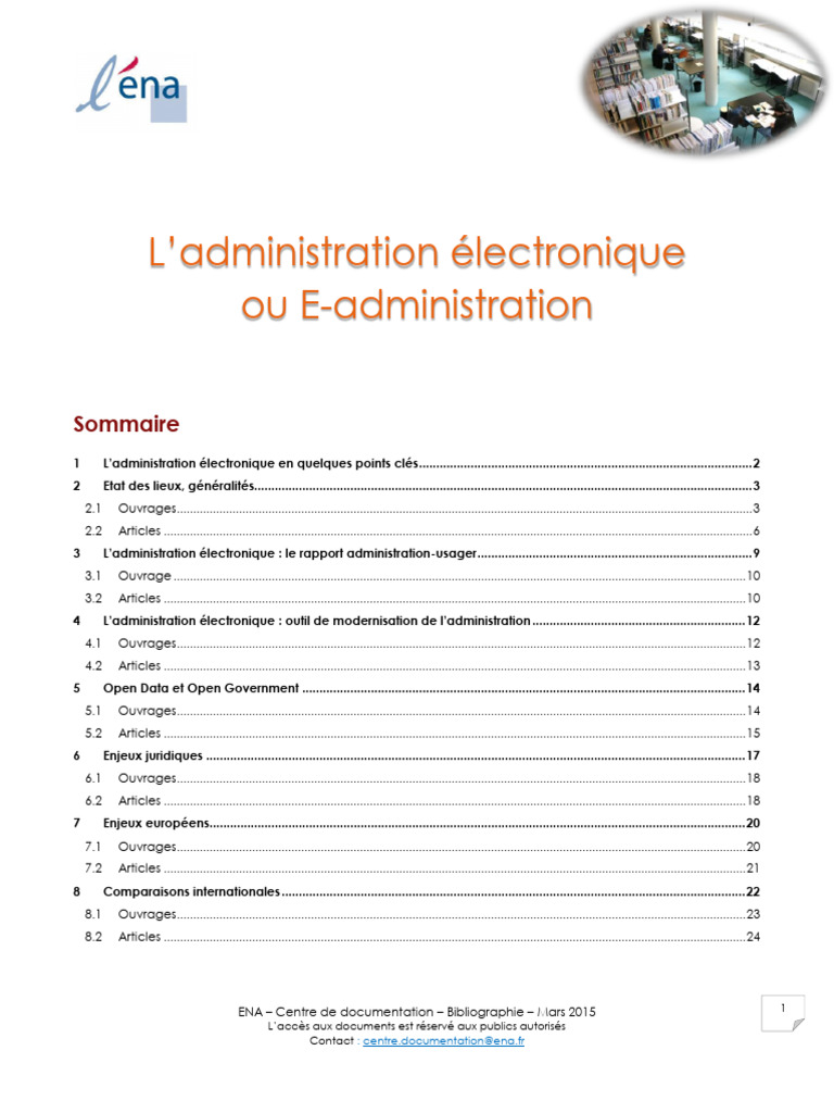 Administration Électronique : État des Lieux | PDF | Administration ...