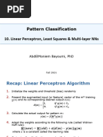 Pattern Classification 10. Linear Perceptron, Least Squares & Multi-Layer Nns