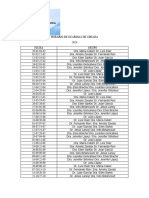 Horario de Guardias de Cirugia