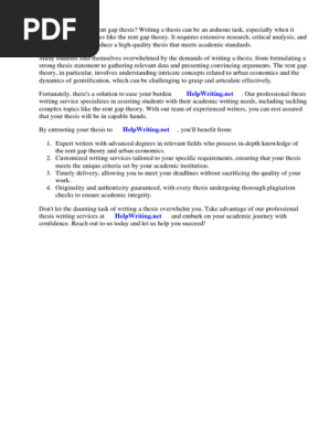 Rent Gap Thesis
