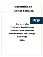 1° Año Ciencias .Sociales Cuadernillo Escuela 148