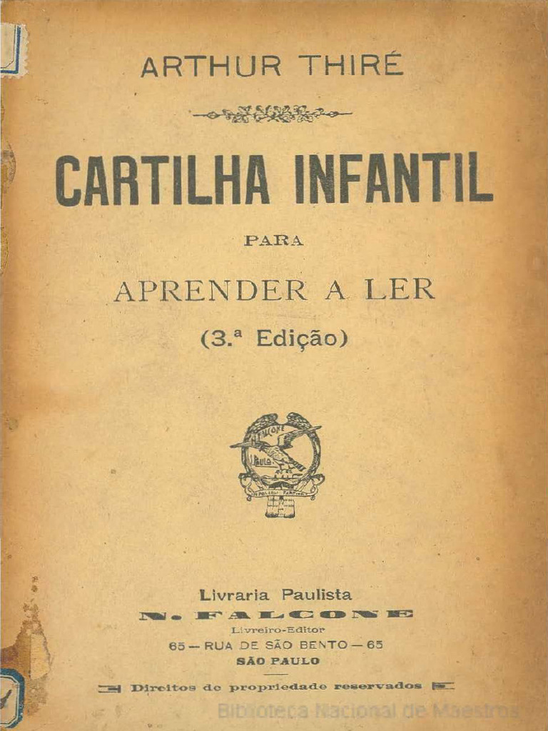 CARTILHA INFANTIL para Aprender A Ler - ARTHUR THIR E | PDF