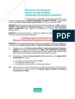 Términos y Condiciones Planes de Internet Móvil Programa Estudiantes Conectados FONATEL