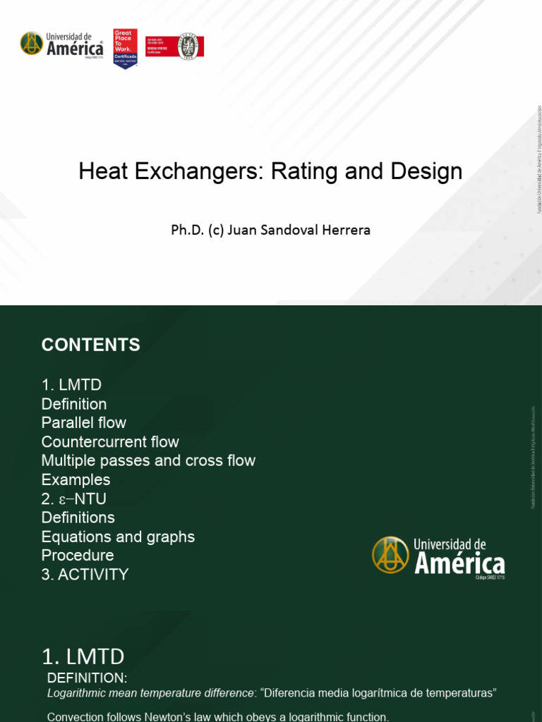 LMTD and NTU Methods PDF