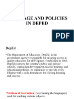 Language and Policies in Deped