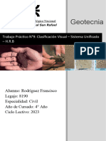 Geotecnia: Trabajo Práctico N°9: Clasificación Visual - Sistema Unificado - H.R.B