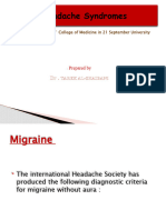 Headache Syndromes Presentation Dr. Tarek