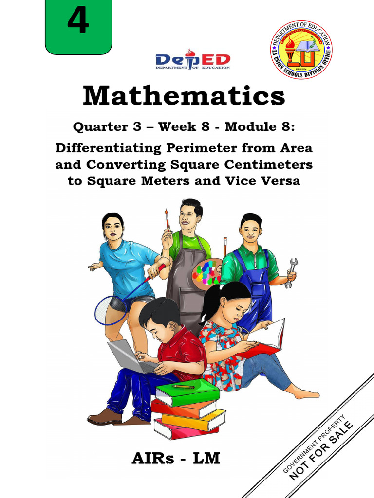 Math 4-Quarter 3-Week 8-Module 8 | PDF | Area | Volume