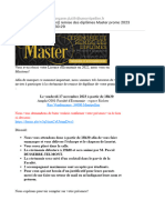 Relance / Invitation/ Remise Des Diplômes Master Promo 2023