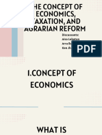 Group 1 THE CONCEPT OF ECONOMICS TAXATION AND AGRARIAN REFORM