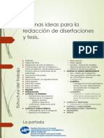 Algunas Ideas para La Redacción de Disertaciones y