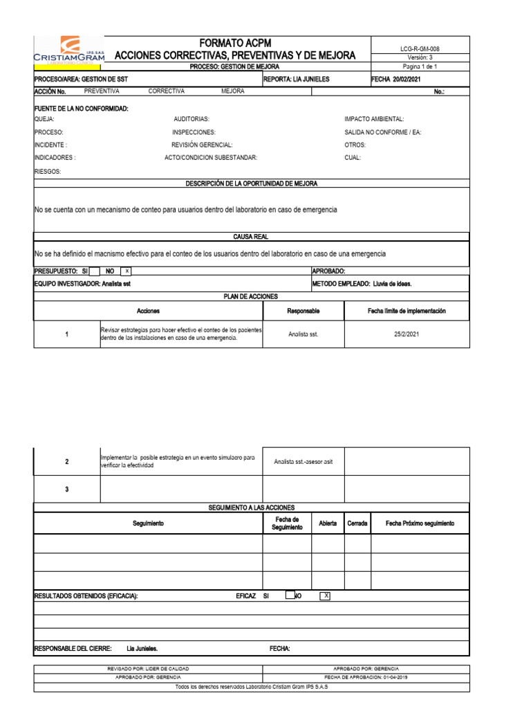 Acpm SST 2021-2022 | PDF | Laboratorios