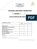 Examen 1° Segundo Trimestre Adecuado