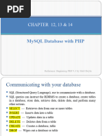 PHPChapter (12!13!14) Databases