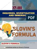 Slovins Formula