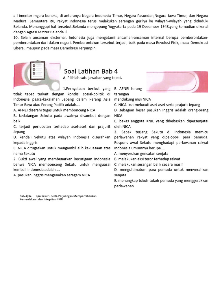 Perjuangan Indonesia Melawan Sekutu | PDF