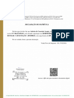 Declaração de Cursando - (Capacitação) - Andreia Da Conceição Araujo - ADMINISTRAÇÃO E SUPERVISÃO ESCOLAR - CAPACITAÇÃO - 240 HORAS