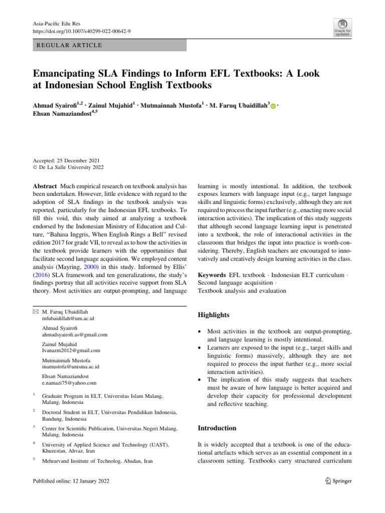 Emancipating SLA Findings - 2022 | PDF | Second Language Acquisition ...