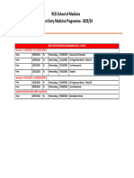 Undergraduate Medicine Course Outline