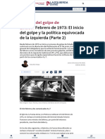 50 Años Del Golpe de Estado. Febrero de 1973