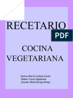 Recetario Vegetariano Segundo Parcial