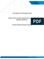 Proyecto Efectos de La Era Digital en La Salud Mental Infantil Actividad Final