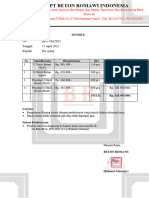 Contoh Format Invoice PT Beton Romawi