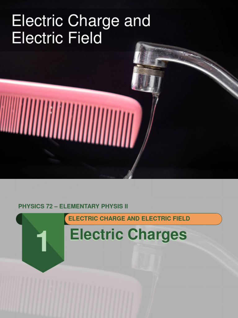 Lecture 01 Electric Charges Pdf Electric Charge Electric Field