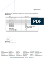 HMI Bell Bay Declared Depths