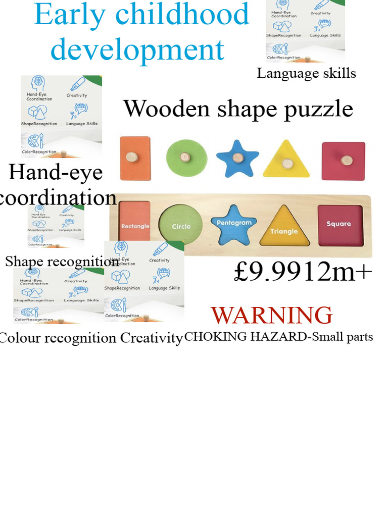 Wooden Shape Puzzle HandEye Coordination PDF