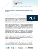 Histórico e Legislação de Poluentes Orgânicos Persistentes POPs No Brasil