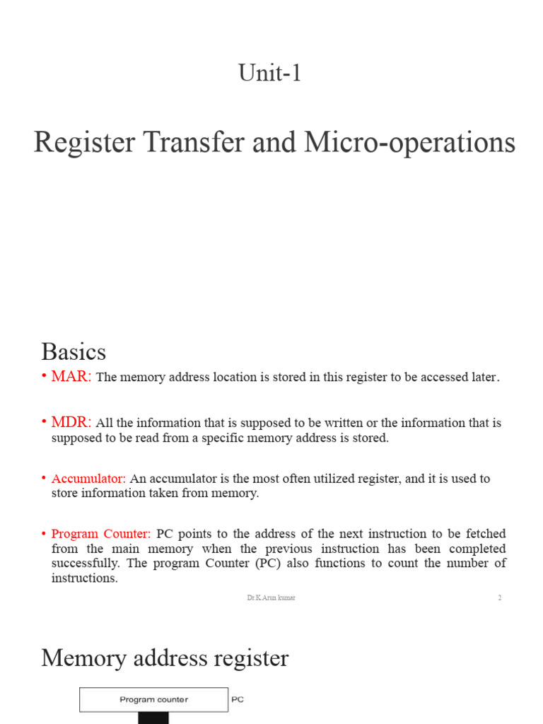 Register Transfer and Micro-Operations UNIT-1 | PDF | Logic Gate ...