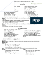 Ôn tập từ đồng âm, từ nhiều nghĩa