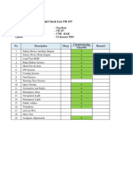 Pre - Sea Trial Check List TB 157