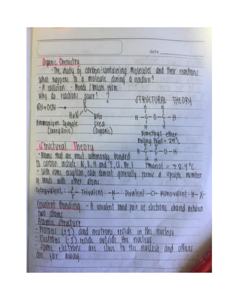 Organic Chem Notes Pdf