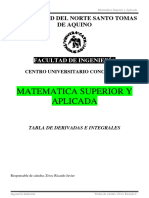 Tabla de Integrales. ZIVEC